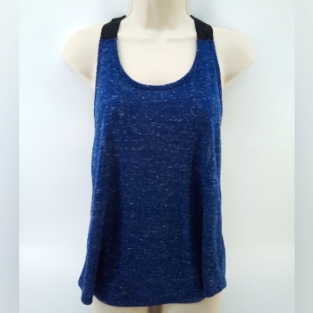 ⭐3/$30 Victoria Sport Racerback Workout Tank Top M Blue Black - Picture 2 of 9